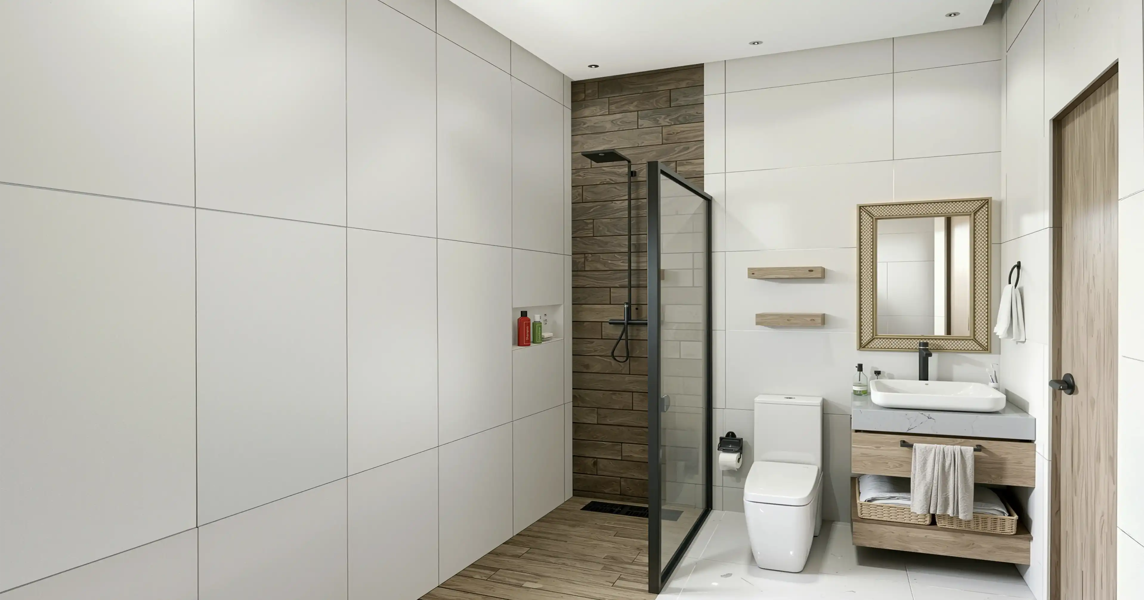 Clean modern bathroom