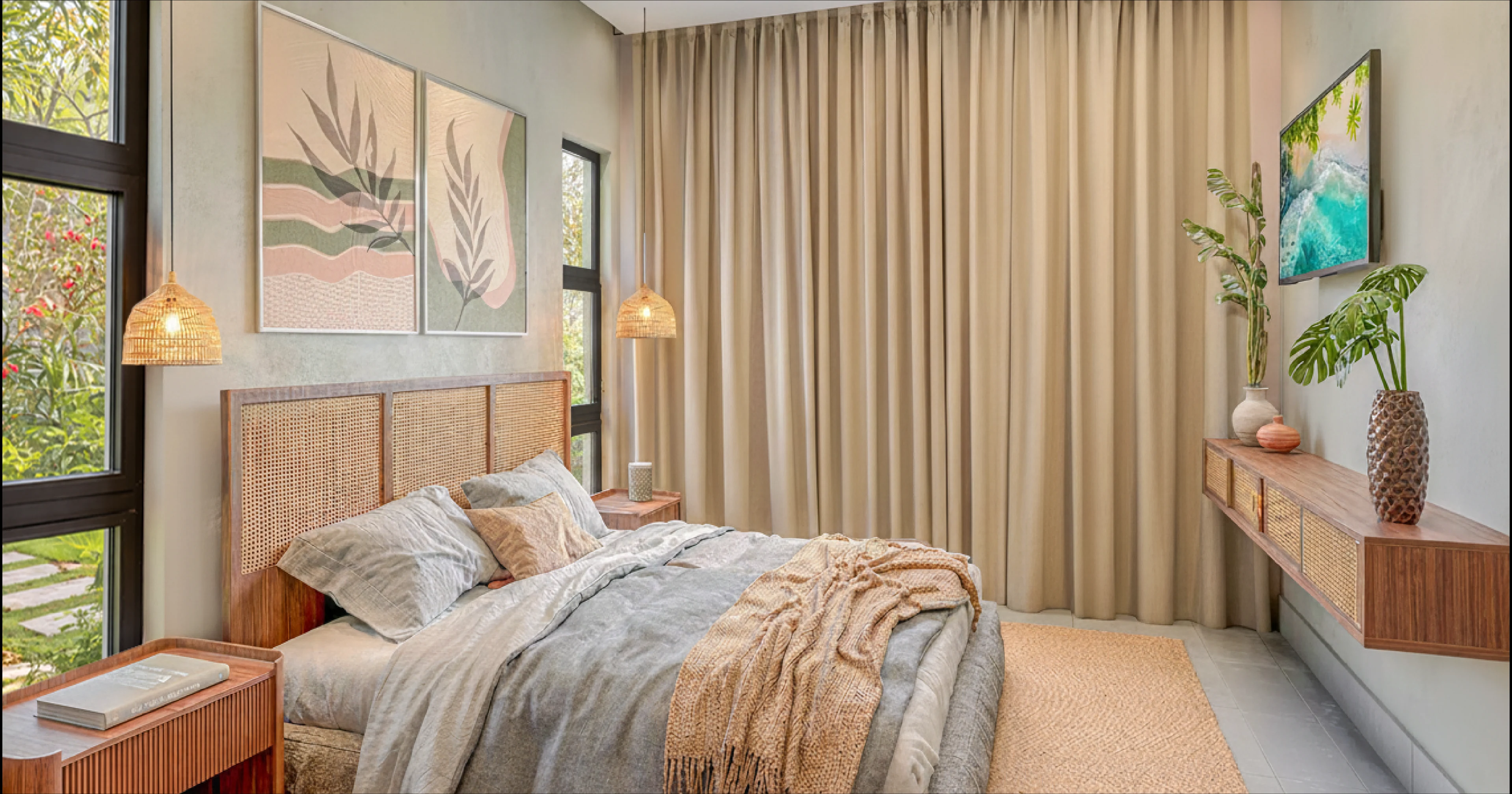 Comfortable modern bedroom