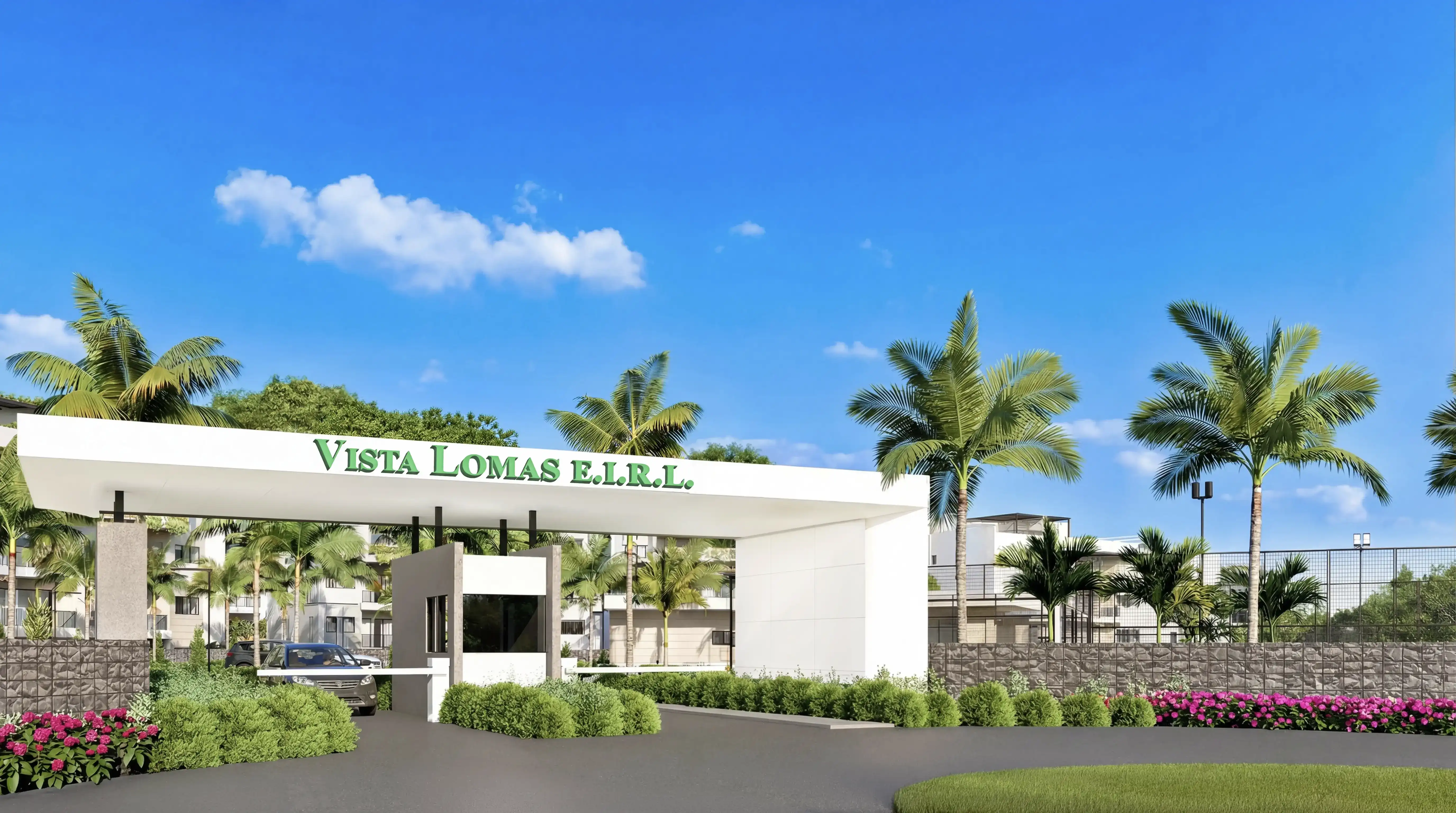 Primary entrance of Las Lomas Serenas