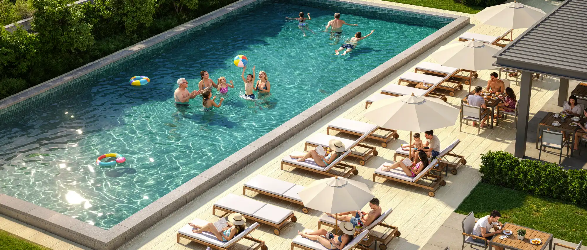 Social gathering space at Las Lomas Serenas